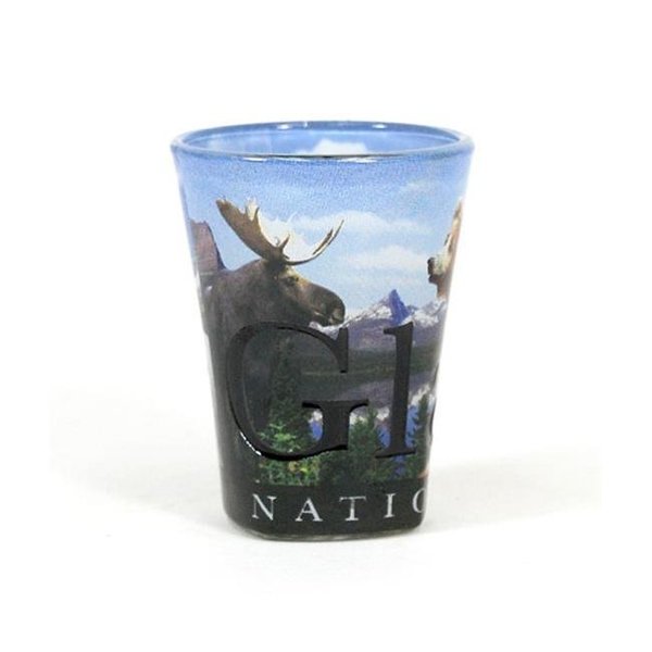 Americaware Americaware SGGNP01 Glacier Natural Park Full Color  Etched  Shot Glass SGGNP01